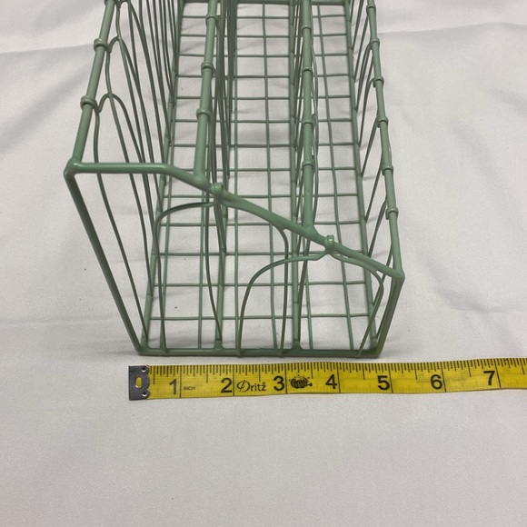 Mint Green Wire Letter Holder Organizer Desk Accessory - Picture 7 of 7